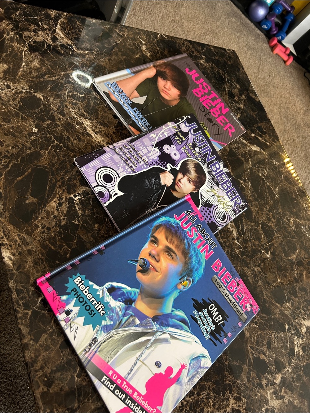 Justin Bieber Teen Fan Books - Blue, Purple, Pink